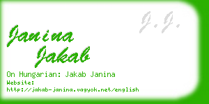 janina jakab business card